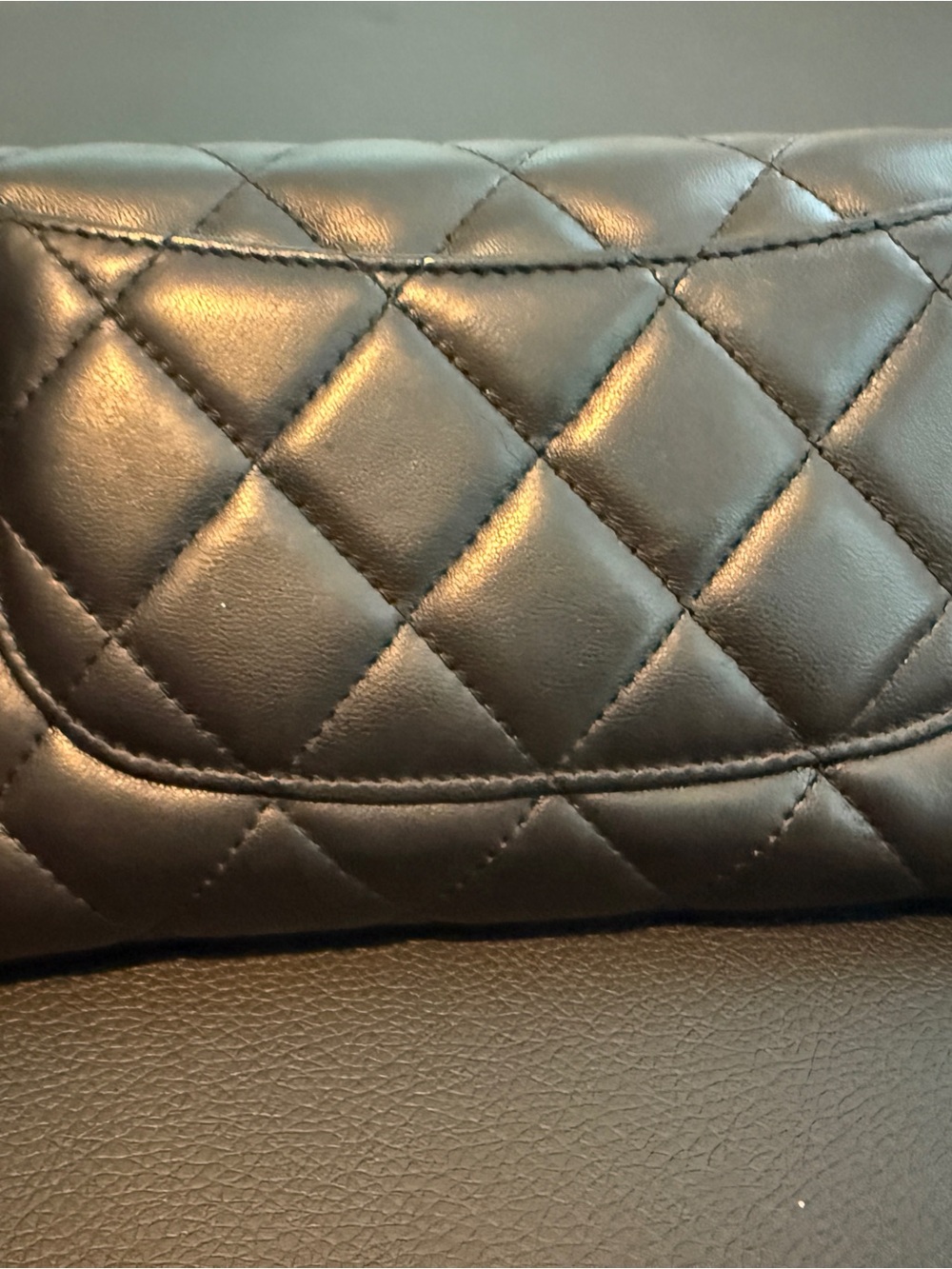 CHANEL Black Quilted Lambskin Wallet Chain included. WOC - Picture 3 of 13
